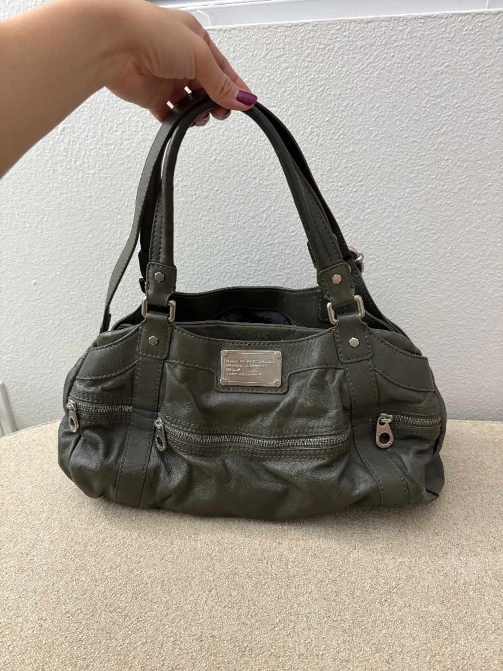 Marc by Marc Jacobs Standard Supply Workwear Y2K Leather Olive Green Crossbody S